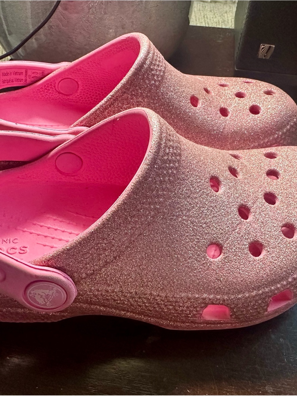 CROCS Kids Pink Glitter Clogs